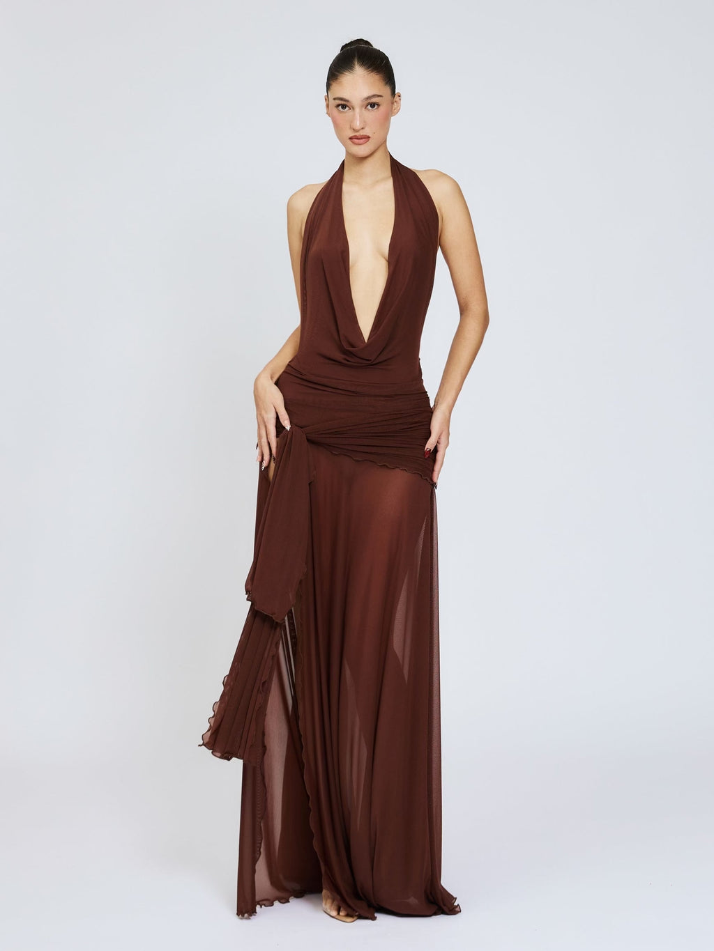 brown dress mesh Sunflower Maxi - US 8 the colourway offers a refreshing alternative to classic black Shop Women's Sequin Brown Maxi