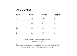 90's Corset - Black