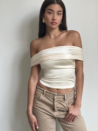 Tube Halter Top - Ivory