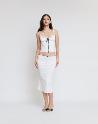 Freja Midi Skirt - White
