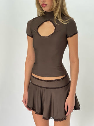 Kate Mini Skirt - Brown