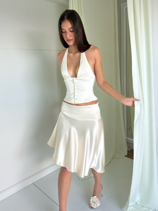 Diana Midi Skirt - Ivory