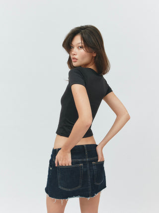 Hannah Mini Skirt - Dark Blue