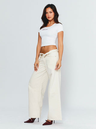 Melanie Boyfriend Denim - Ivory