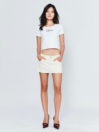 Hannah Mini Skirt - Ivory