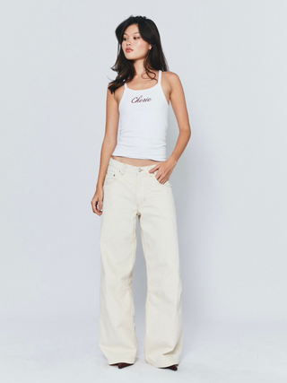 Melanie Boyfriend Denim - Ivory