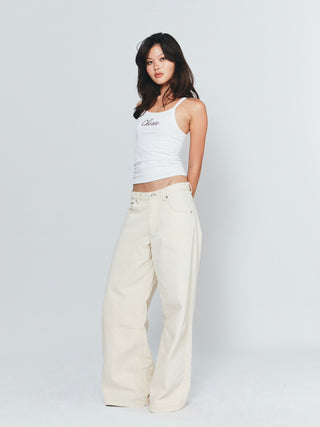 Melanie Boyfriend Denim - Ivory