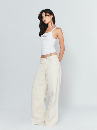 Melanie Boyfriend Denim - Ivory