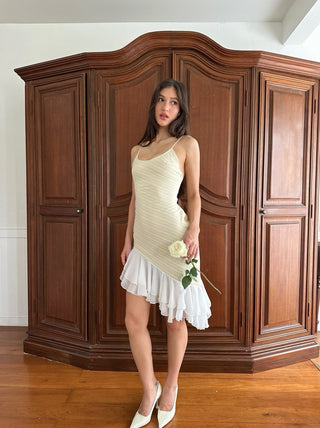 Lucia Ruffle Dress - Ivory