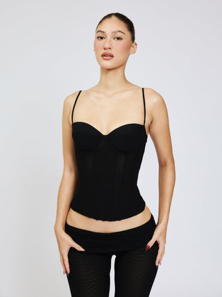 Cherie 90's Corset Mesh - Black