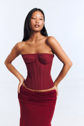 Cherie Amara Corset Top - Red