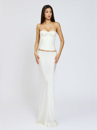 Cherie Amara Corset Top - White