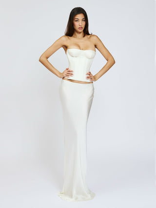 Cherie Amara Corset Top - White