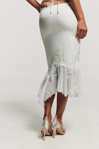 Cherie Bottoms Camille Midi Skirt White