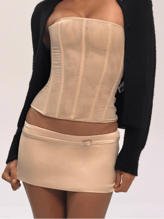 Cherie Bottoms Ines Mini Skirt Nude