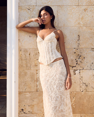 Cherie Carolyn Corset Sequined Lace Detali