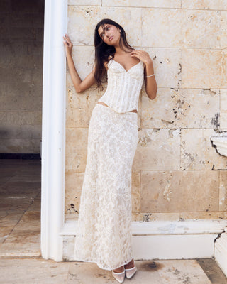 Cherie Carolyn Corset Sequined Lace Detali