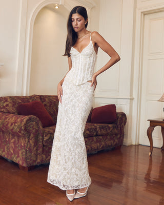 Cherie Carolyn Corset Sequined Lace Detali