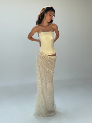 Clara Maxi Dress - Ivory XXS - PREORDER Clara Maxi Dress - Ivory XXS - PREORDER