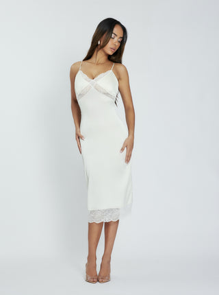 Cherie Daphne Midi Dress - Ivory
