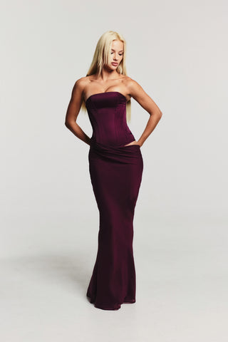 Cherie DRESS Clara Maxi Dress Plum