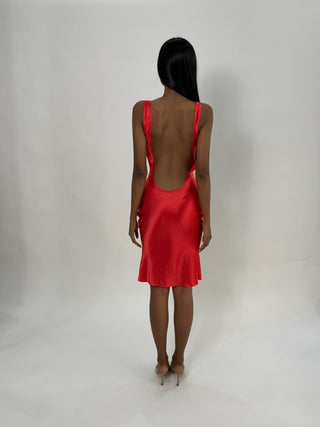 Cherie DRESS XS Sample Midi Dress Red