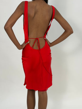 Cherie DRESS XS Sample Midi Dress Red