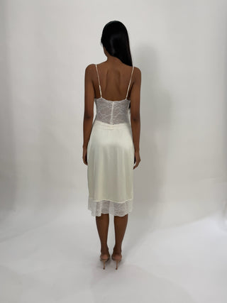 Cherie DRESS XS Sample Midi Dress White