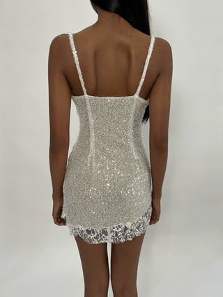 Cherie DRESS XS Sample Mini Dress White