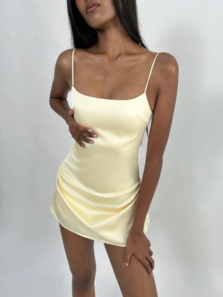 Cherie DRESS XS Sample Mini Dress Yellow