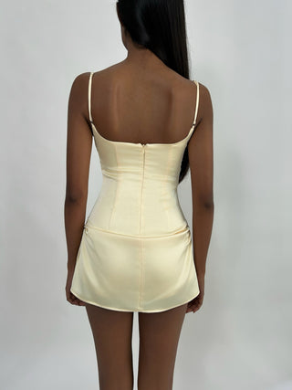 Cherie DRESS XS Sample Mini Dress Yellow