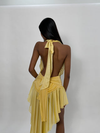 Cherie DRESS XS Sample Oriana Mini Dress Yellow