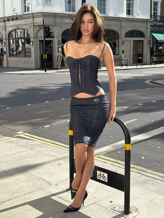 Cherie Estelle Denim Corset