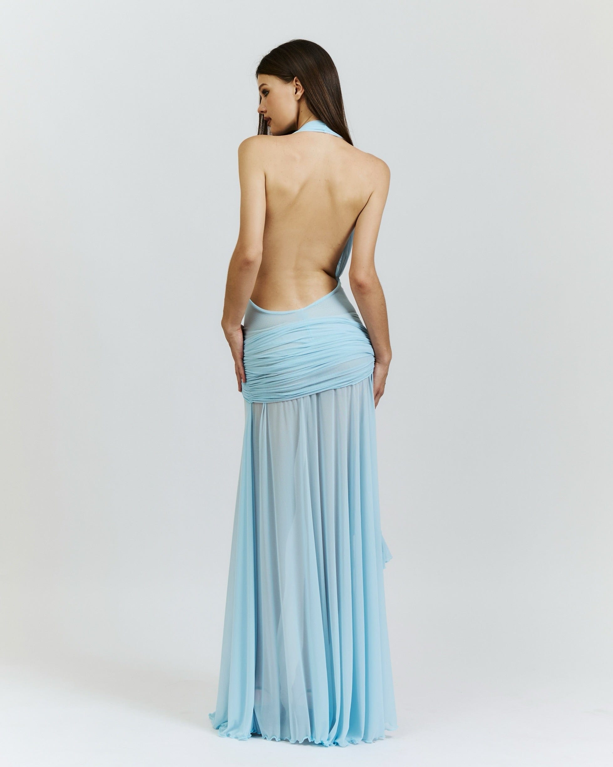 Evelyn maxi dress mesh - Blue Cherie Evelyn maxi dress mesh - Blue Cherie