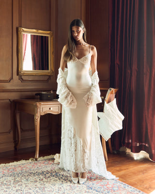 Cherie FS - PREORDER Elodie Bridal Robe - White