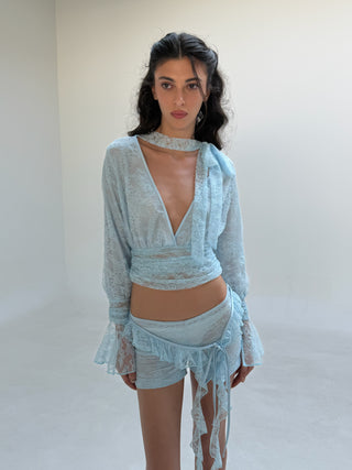 Cherie Gabriella Shorts Lace - Blue