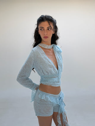 Cherie Gabriella Shorts Lace - Blue