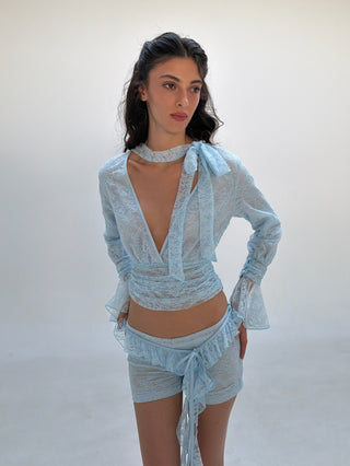 Cherie Gabriella Shorts Lace - Blue