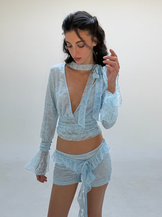 Cherie Gabriella Shorts Lace - Blue