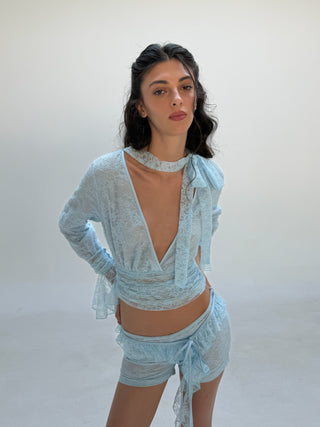 Cherie Gabriella Shorts Lace - Blue