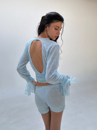Cherie Gabriella Shorts Lace - Blue