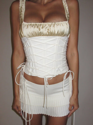 Cherie Gia corset top - Ivory