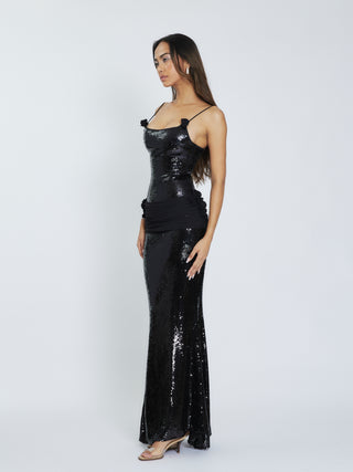 Cherie Gloria Maxi Dress - Black