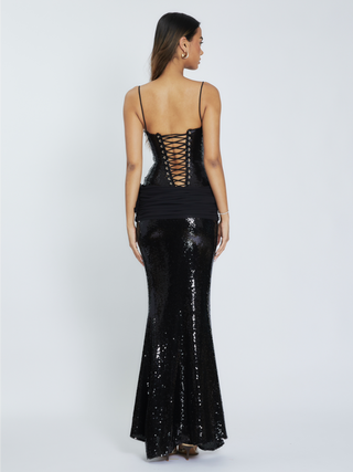 Cherie Gloria Maxi Dress - Black
