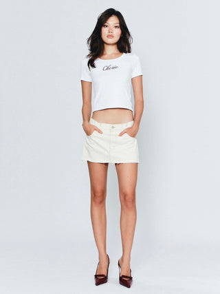 Cherie Hannah Mini Skirt - Ivory