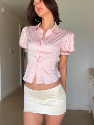 Cherie Heather Blouse Top - Pink