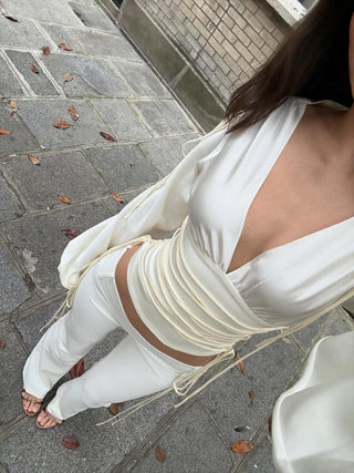 Cherie Iris Long Sleeve Shirt - Ivory