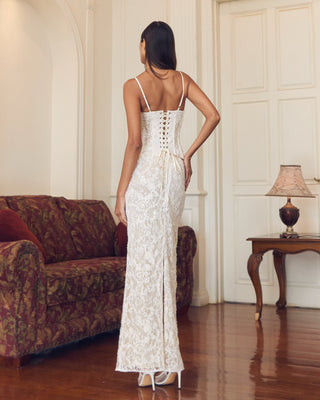 Cherie Leona Maxi Skirt Sequined Lace