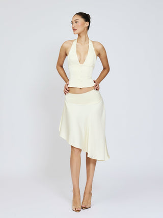 Cherie Lisa Button Up Halter - Ivory
