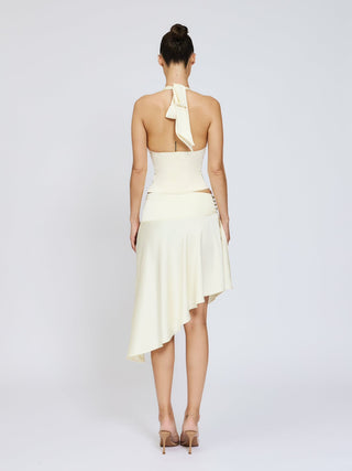 Cherie Lisa Button Up Halter - Ivory